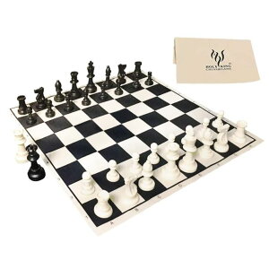 `FXZbg HOLYKING Compact Chess 15.7'' Chess Board, Easy Carry Cloth Chess Set, Portable Travel Chess Game Set, Roll Up Combination Beginner Chess Set for Kids and Adults ysAiz