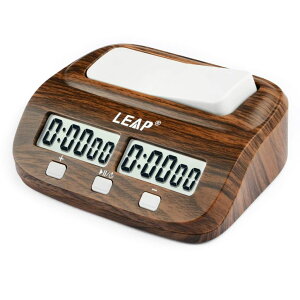`FXZbg LEAP Chess Clock Digital Chess Timer Professional for Board Games Timer with Alarm Function (Official Store) Wood Appearance ysAiz