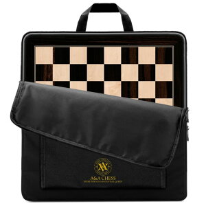 �`�F�X�Z�b�g A&A 17.25" Professional Wooden Chess Board with Storage Bag/African Palisander & Maple Inlaid / 1.75" Squares w/o Notation �y���s�A���i�z