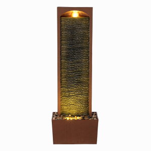 K[f  CeA u^  ̃IuWF EH[^[tH[t@Ee Teamson Home 38.5" Faux Slate Contemporary Outdoor LED Waterfall Fountain with Pebble Base, Red Rock ysAiz
