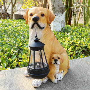 ガーデンライトLEDソーラーライト ソーラーパワー Garden Dog Statues Outdoor Decor, Solar Lights Outdoor Labrador Figurine Solar Dog Ornaments for Patio, Lawn, Yard Art Decoration, Housewarming Garden Gift 【並行輸入品】