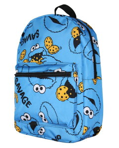 �C���R ���� �o�[�h �g���x���L�����A�[ Sesame Street Backpack Cookie Monster Savage Laptop School Travel Backpack �y���s�A���i�z