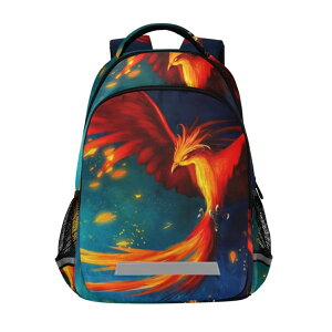 �C���R ���� �o�[�h �g���x���L�����A�[ Fire Phoenix Backpack bookbag for Boys Girls, Elementary Schoolbag Travel Bag Casual Daypack Rucksack for Students �y���s�A���i�z