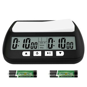 �`�F�X�Z�b�g Digital Chess Clock Timer,QINFIEY Chess Timer for Board Games,Professional Chess Timer with Bonus Delay Count Down Up Function,Batteries Included �y���s�A���i�z