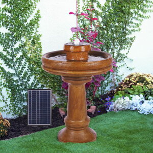K[f  CeA u^  ̃IuWF EH[^[tH[t@Ee Alpine Corporation TZL202SLR 29" Solar-Powered Outdoor Birdbath Fountain with LED Lights ? Elegant Pedestal Garden Water Feature for