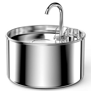 ��� ���� ��̃I�u�W�F �e�[�u���g�b�v�t�@�E���e�� �C���e���A���� Stainless Steel Cat Water Fountain: Pet Fountains Indoor Metal Automatic Dispenser Cat Waterer Bowls Dog Faucet Bottle Pets 24/7 Running Watering for Drinking Qu