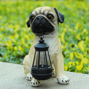 K[fCgLED\[[Cg \[[p[ Garden Dog Statues Outdoor Decor, Solar Lights Outdoor Pug Figurines Solar Dog Ornaments for Patio, Lawn, Yard Art Decoration, Housewarming Garden Gift ysAiz