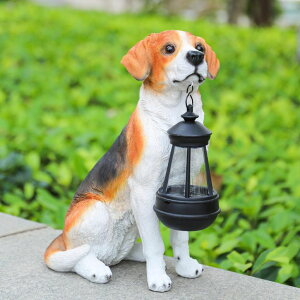 �K�[�f�����C�gLED�\�[���[���C�g �\�[���[�p���[ Solar Dog Statue Outdoor Decor - Beagle Dog Statue With Solar Lights for Patio, Lawn & Garden, Housewarming Gift �y���s�A���i�z