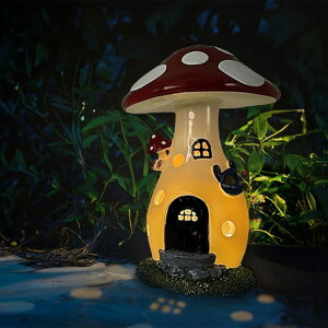 �K�[�f�����C�gLED�\�[���[���C�g �\�[���[�p���[ coonoe Fairy Houses for Outside - Solar Light Garden Decor, Solar Garden Decor, Waterproof Yard Mushroom Ornaments for Patio Lawn, Christmas, Birthdays, Unique Gift Ideas for Gardening �y