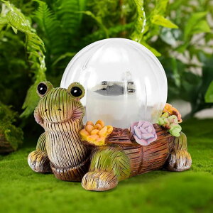 K[fCgLED\[[Cg \[[p[ Vasesun Solar Mini Turtle Garden Statue Lights for Outdoor Decor with Cracked Glass LED Figurine Lighting Resin Succulent Tortoise Decorations for Patio Lawn Yard Home Housewarming Mom y