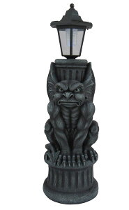 K[fCgLED\[[Cg \[[p[ Glowing Grimace Guardian Gargoyle LED Solar Light - Majestic Gothic Decor Garden Statue - 20 Inches High - Adding Mystical Charm to Your Outdoor Sanctuary ysAiz
