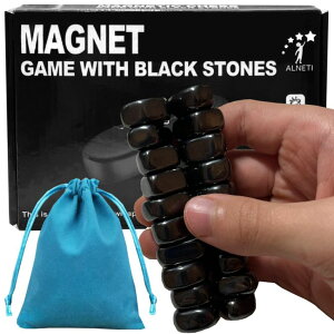 `FXZbg Magnet Game with String Travel Size - Magnetic Chess Set with Stones for Family Night - Fun Portable Two Player Magnet Rocks for Teens - Magnetic Games for Adults and Kids ysAiz