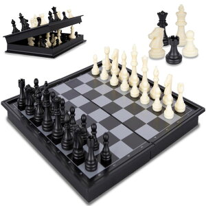 `FXZbg Gamie Magnetic Travel Chess Game, Foldable Portable Chess Board Game for Kids, Entertaining Road Trip Toys, Travel Games, and Desktop Toys for Adults ysAiz