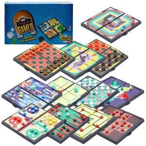 `FXZbg Magnetic Board Travel Games Set, Includes 12 Different Retro Board Games, Compact Travel Design Set, Individually Boxed, Best Gift Idea for Kids ysAiz