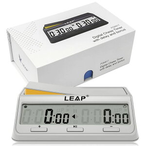 `FXZbg LEAP Chess Clock Programme Updated Digital Timer Advanced for Game and Chess Timer with Bonus & Delay Count Down up Alarm Milk White ysAiz