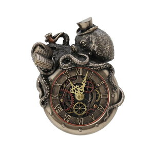 �Ǌ|�����v ������� Veronese Design 7 5/8 Inch Tall Steampunk Octopus Nostradamus Prophet Wall Clock Sculpture �y���s�A���i�z