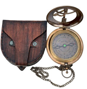 v VETERIS Nautical Directional Magnetic Sundial Brass Compass, Antique Decor Birthday Gifts for Men, Astrolabe for Him, Baptism Gifts with Engraved Quotes ysAiz