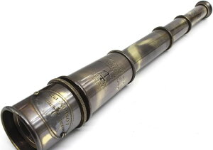 v Antique Brass Spyglass ? Vintage Pirate Telescope, 1920 Ship Captainfs Working Maritime Telescope, High-Magnification Brass Nautical Decor with Glass Optics ysAiz