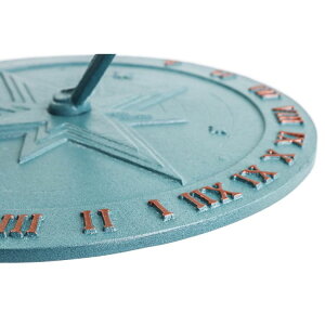 v Cast Metal Roman Sundial - Verdigris ysAiz