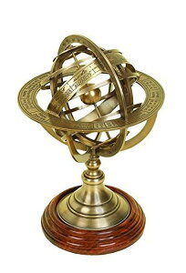 日時計 Thor Brass Globe Armillary Unique Table Decor Rustic Vintage Home Decor Gifts 【並行輸入品】