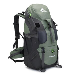 �C���R ���� �o�[�h �g���x���L�����A�[ Bseash 50L Hiking Backpack, Water Resistant Lightweight Outdoor Sport Daypack Travel Bag for Camping Climbing Skiing Cycling (Army Green - With Shoe Compartment) �y���s�A���i�z
