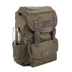 �C���R ���� �o�[�h �g���x���L�����A�[ TOPWOLFS Waterproof Waxed Canvas Backpack for Men Travel Rucksack Leather Trimming (Green) One_Size �y���s�A���i�z