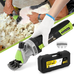ƒ{poJ r YEACHA Sheep Shears, 20V Horse Clippers Cordless, 2x4.0Ah Batteries Brushless Clippers, Heavy Duty Electric Shears, Horse Grooming Kit for Thick Coat ysAiz