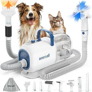 ペットバリカン Dog Grooming Vacuum, Pet Grooming Kit with Dog Clippers, 2.5L Dust Cup 11000Pa Dogs Vacuum for Shedding Grooming, 5 Grooming Tools Home Cleaning in 1, Low Noise Pet Grooming Vacuum for Dogs, PG50 【並行輸入品】