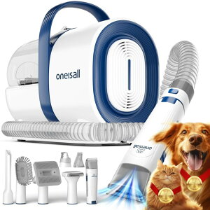 ybgoJ oneisall Dog Grooming Vacuum, 13000Pa Powerful 3L Dust Cup Pet Grooming Vacuum with Dog Clippers & Shedding Brush 7 Dog Grooming Kit, 3L Dust Cup, Super Quiet, 3 Suction Levels, BM3 ysAiz