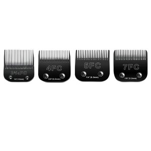 ybgoJ HONGNAL 6PCS (4FC+5FC+7FC10+30+40 Dog Grooming Blades Compatible with Andis Pet Clipper/Oster A5/Wahl KM Series Dog Clipper,Ceramic Blade & Stainless Steel Blade ysAiz