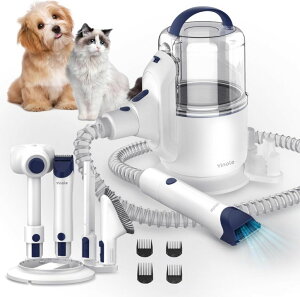 ペットバリカン iPettie Max15 Pet Grooming Vacuum with Upgraded Smooth Clipper- Dual Airway Anti-Clogging Design Ensures True 2L/0.5Gal Full Capacity, Easy Home Shedding & Shaving for Dogs and Cats 【並行輸入品】