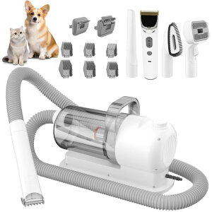 ybgoJ AsyPets Pet Grooming Vacuum Kit, Dog Clippers for Grooming,Cat Hair Brush Shedding Trimmer Supplies Tool,15Kpa Super Suction Power ysAiz