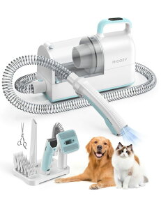 ybgoJ Towallmark Dog Grooming Vacuum Blow Dryer and Clippers, Pet Grooming Kit with 2L Large Capacity Dust Box, 5 Pieces Grooming Tools for Dogs and Cats, Green ysAiz