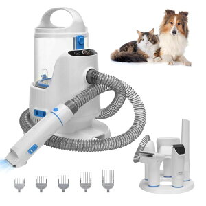 �y�b�g�o���J�� Petmolico Pet Grooming Vacuum Set for Dog 13000PA Suction Dog Vacuum Grooming Kit with 2.8L Large Cup for Shedding Grooming Include 4 Hair Clipper Combs �y���s�A���i�z