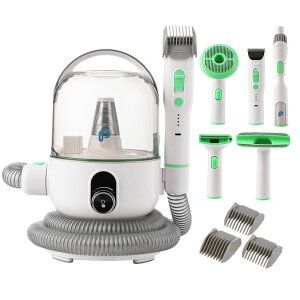 ybgoJ OMTech Dog Grooming Kit with 2L Dust Cup, Professional Low Noise Pet Grooming Vacuum Kit Suction 99% Pet Hair with 5 Grooming Tools for Dogs Cats and Other Animals ysAiz