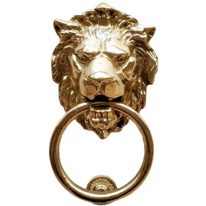 hAmbJ[ Anatolica Lions Head Door Knocker,7.1 inches,Solid Brass,Regency Period(Polished Brass) ysAiz