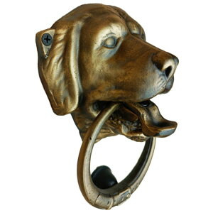 hAmbJ[ Anatolica Dog Door Knocker, Solid Brass, 6.7 inches, Labrador Retriever Head, Front Door Ornament, Unlacquered Finish (Antique Bronze) ysAiz