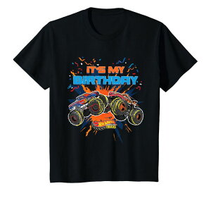 �z�b�g�E�B�[�� �����X�^�[�g���b�N Kids Hot Wheels Monster Trucks - It's My Birthday T-Shirt �y���s�A���i�z
