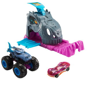 zbgEB[ X^[gbN Hot Wheels Monster Truck Pit & Launch Playsets with a 1 Monster Truck & 1 Hot Wheels 1:64 Scale Car, Great Gift for Kids Ages 4 Years & Older ysAiz
