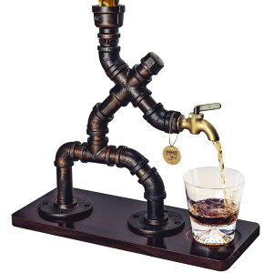 gz {gX^h X`[pN ꕗhNfBXyT[ Vida Brillante Handcrafted Liquor Dispenser- Steampunk Pipe Decor, Industrial Whiskey Holder, Rustic Style, Bar Accessories For Home Bar Art (1 Bottle) (