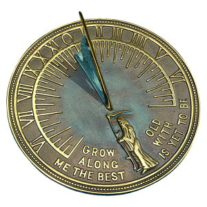 v Rome RM2345 Brass Father Time Sundial with Verdigris Highlights ysAiz
