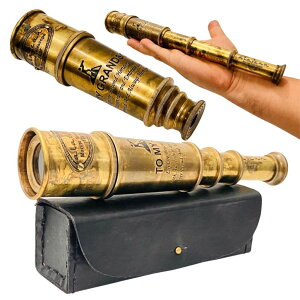 v ALADEAN Vintage Pirate Spyglass 16" - Inspirational Gift to My Grandson from Grandpa Grandma | Graduation, Birthday, Christmas, Baptism | Meaningful Grandson's Gift ysAiz