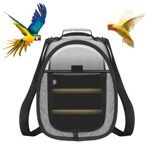 CR  o[h gxLA[ Akinerri Birds Travel Carrier, Small Bird Travel Bag, Transparent Breathable Travel Cage Bird Parrot Carrier, Include Perch and Bottom Tray ysAiz