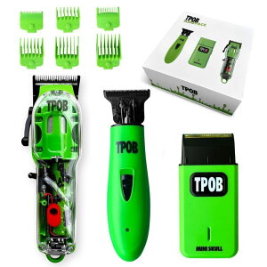 ybgoJ TPOB Slime 2 Barber Hair Clippers Trimmer Shaver Set for Men with Matte Green Case and X Fade Blade ysAiz