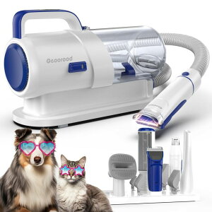 ybgoJ geoorood Dog Grooming Vacuum Kit, 5 in 1 Pet Hair Grooming Tools 13000Pa 2.2L Dust Cup with Clippers for Dogs Cats Shedding Brush Remover at Home Bule ysAiz