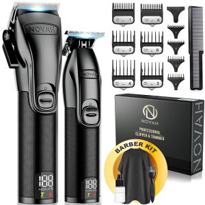 ybgoJ Novah? Professional Hair Clippers for Men, Professional Barber Clippers and Trimmer Set, Mens Cordless Hair Clipper for Barbers Haircut Kit Fade ysAiz