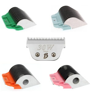 ybgoJ 30 Wide Blade & 22mm 25mm 32mm 38mm Wide Clipper Guard Attachment Set for A5 Series Clippers| Stainless Steel Blade for Professional Dog Groomers| Snap-On/Off Design Wide Guard Combs for Dog Grooming ysAiz