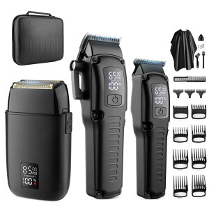ybgoJ Zesuti Professional Barber Hair Clippers Trimmer Shaver Set for Men,Cordless Hair Cutting Kit & Zero Gap T-Blade Trimmer & 8500 RPM Electric Shaver Combo with EVA Case,Mens Gift ysAiz