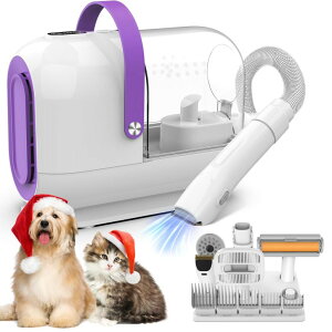 ybgoJ Homeika Pro Dog Grooming Kit&Vacuum, 3L Pet Grooming Vacuum 99% Pet Hair Suction, 5 Pet Grooming Tools, 5 Combs, Quiet Pet Vacuum Groomer with Hair Roller, Massage Nozzle for Shedding Dogs, Cats ysAiz