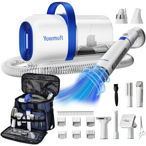 ybgoJ YOWMOFT Dog Grooming Vacuum & Dog Grooming Kit, Dog Vacuum for Shedding Grooming with 2 L Capacity, Max 11 Kpa Dog Hair Vacuum with 15 Pet Grooming Tools & Bag, Pet Grooming Vacuum for Dogs/Cats/Home ysAiz